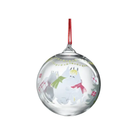 Moomin- Happy holidays jólakúla- 9 cm
